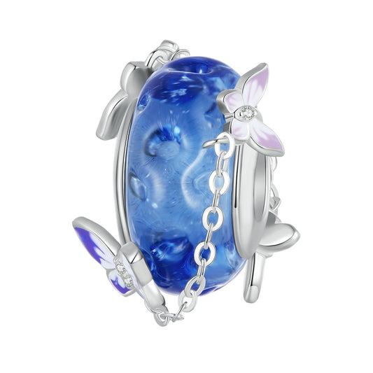BUTTERFLY GLASS SPACER CHARM