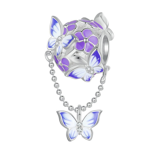 SPRING FLOWERS AND BUTTERFLIES CHARM