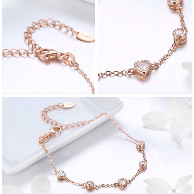 HEART ROSE GOLD BRACELET