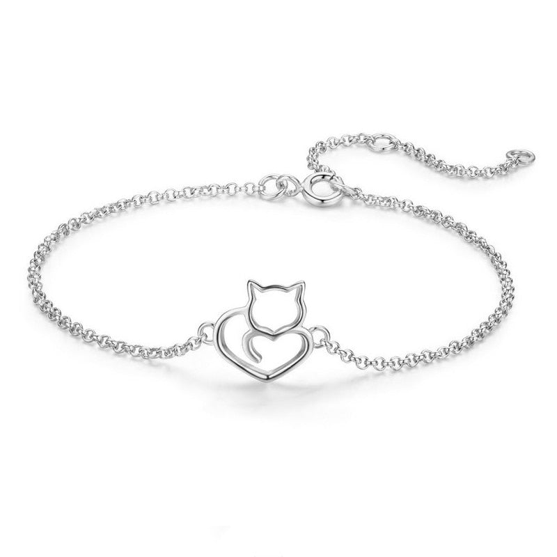 CAT & HEART BRACELET