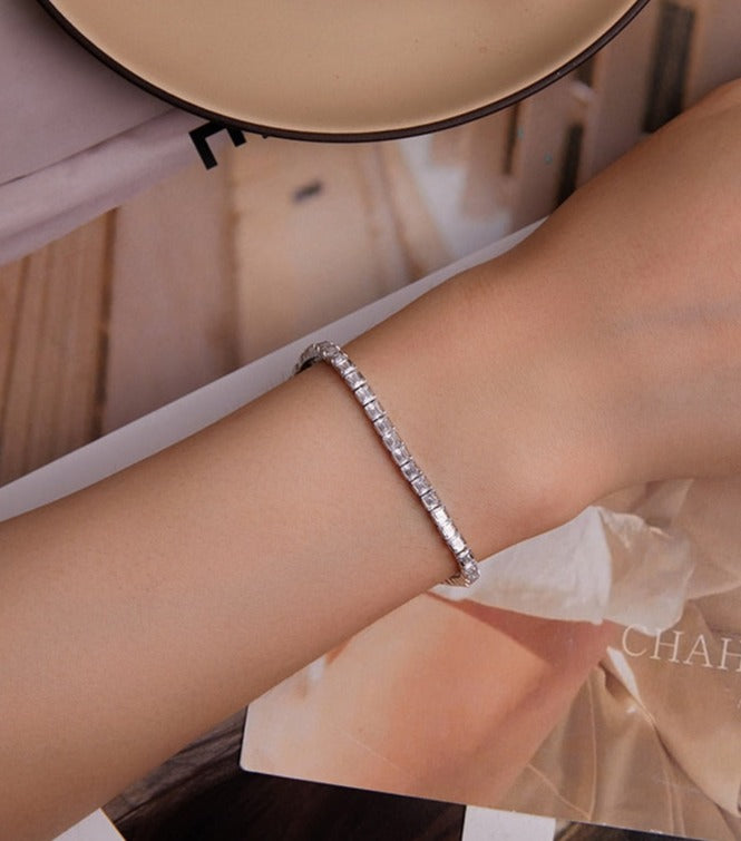 SQUARE ZIRCON TENNIS BRACELET