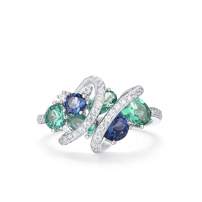 GREEN & BLUE STONES RING